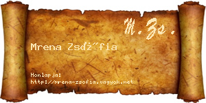 Mrena Zsófia névjegykártya
